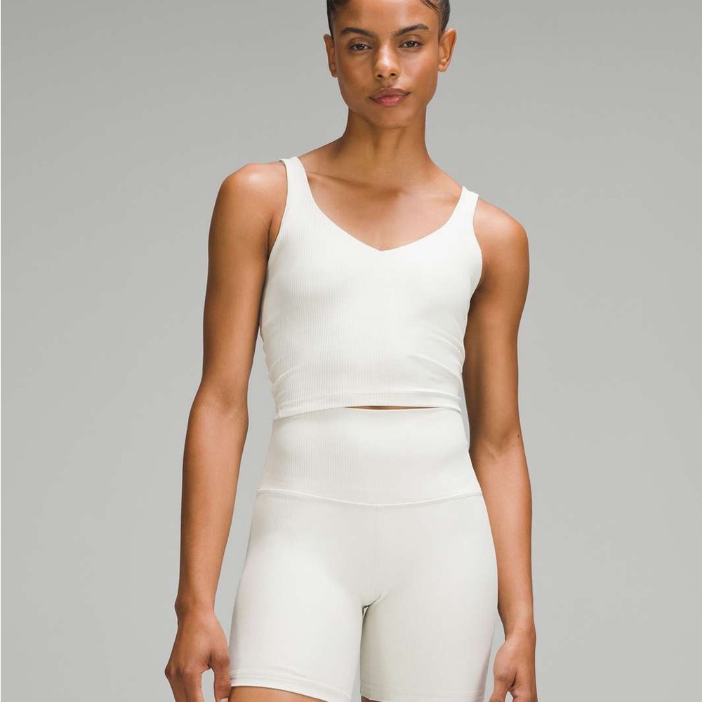 White Ribbed Tank Top